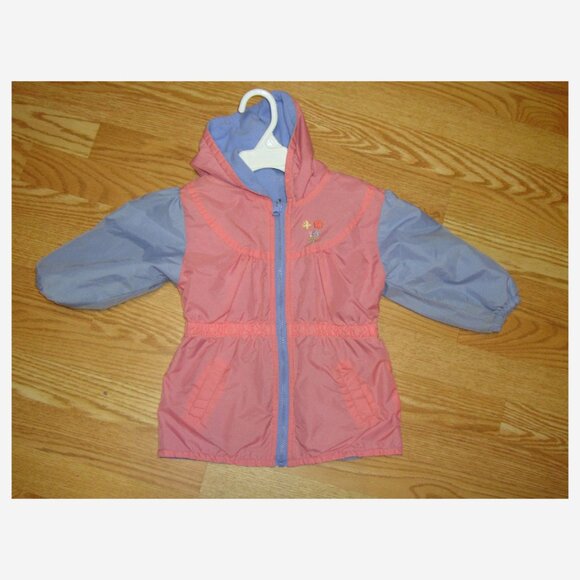 Pink Reversible Coat Fleece Size 2 - Picture 2 of 2